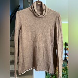 Mantovani Studio 97% Cashmere Long Sleeve Turtleneck Brown Size large